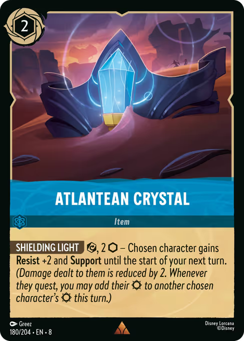 Atlantean Crystal Disney Lorcana card