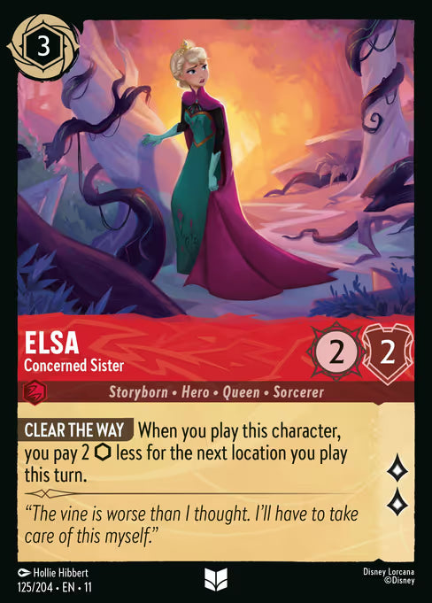 Elsa - Concerned Sister Disney Lorcana card