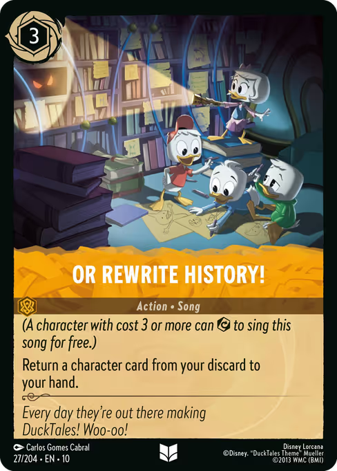 Or Rewrite History! Disney Lorcana card