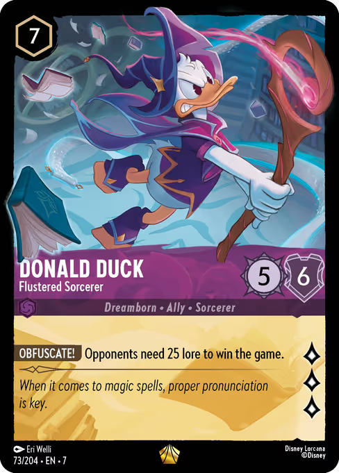 Donald Duck - Flustered Sorcerer Disney Lorcana card