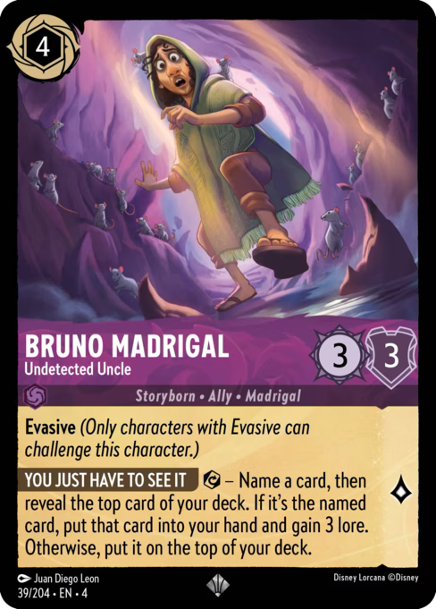 Bruno Madrigal - Undetected Uncle Disney Lorcana card