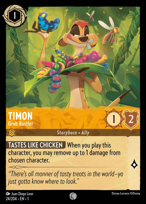 Timon - Grub Rustler Disney Lorcana card