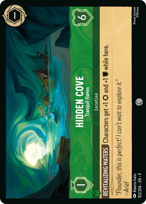 Hidden Cove - Tranquil Haven Disney Lorcana card