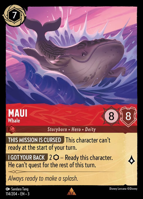 Maui - Whale Disney Lorcana card