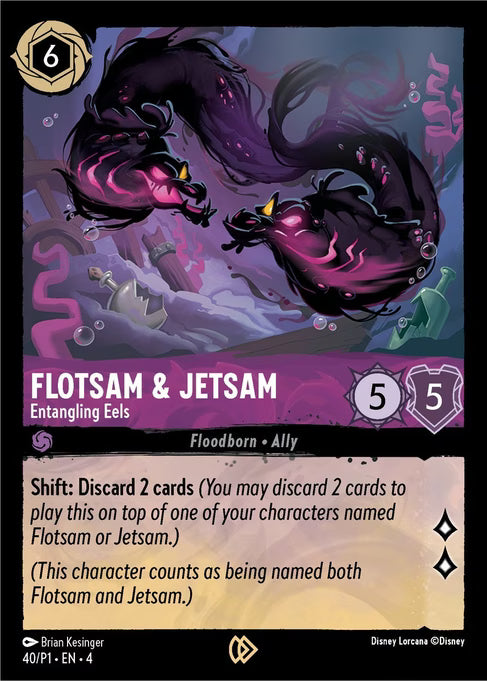 Flotsam & Jetsam - Entangling Eels Disney Lorcana card