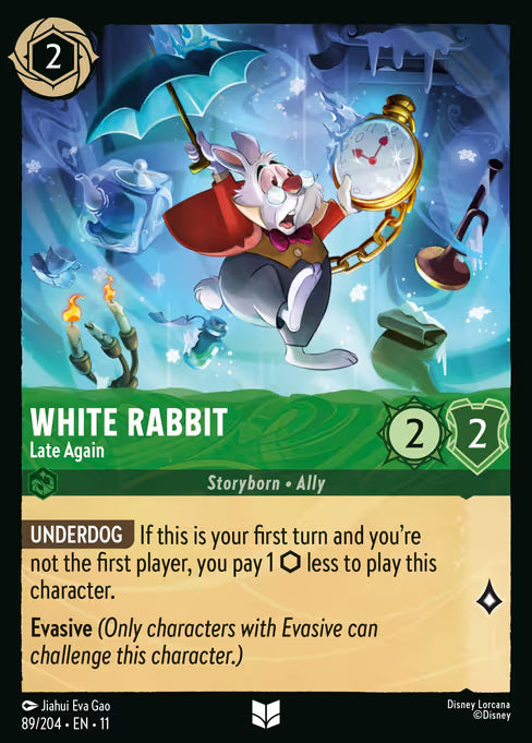 White Rabbit - Late Again Disney Lorcana card