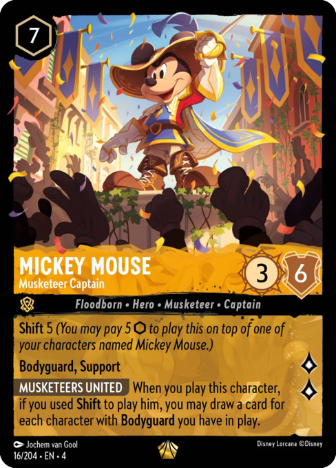 Mickey Mouse - Musketeer Captain Disney Lorcana card