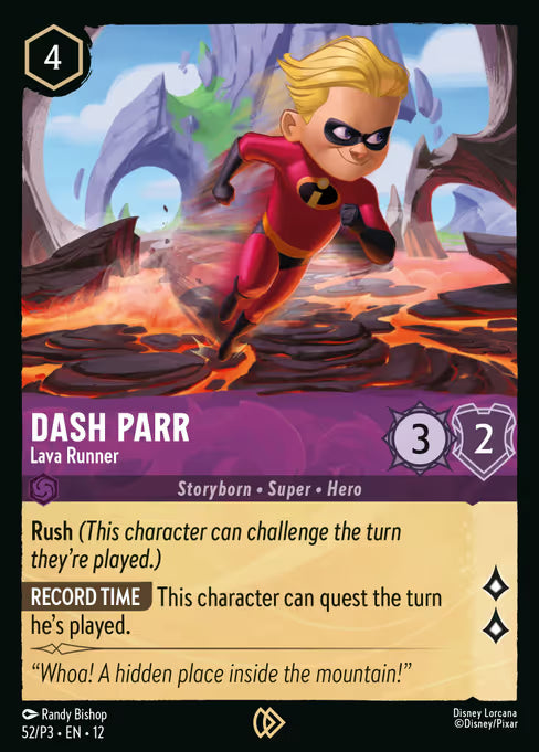 Dash Parr - Lava Runner Disney Lorcana card