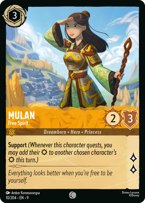 Mulan - Free Spirit Disney Lorcana card