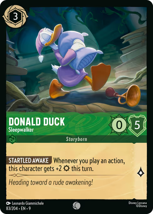 Donald Duck - Sleepwalker Disney Lorcana card