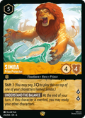 Simba - Pride Protector Disney Lorcana card