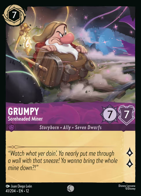 Grumpy - Soreheaded Miner Disney Lorcana card