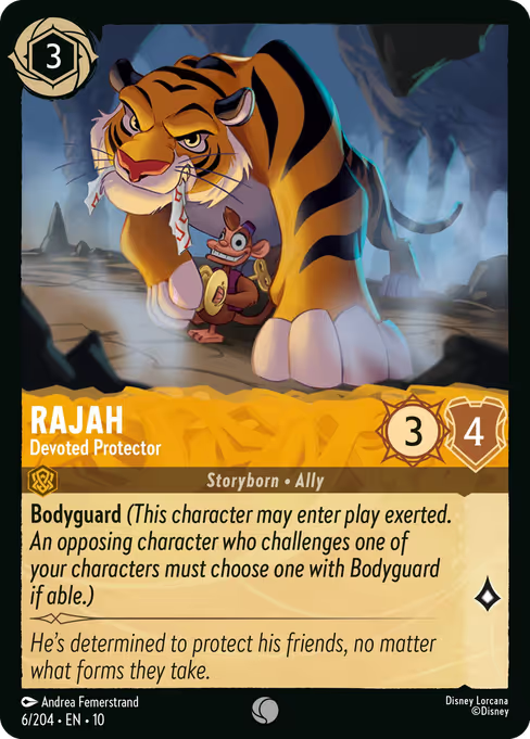 Rajah - Devoted Protector Disney Lorcana card