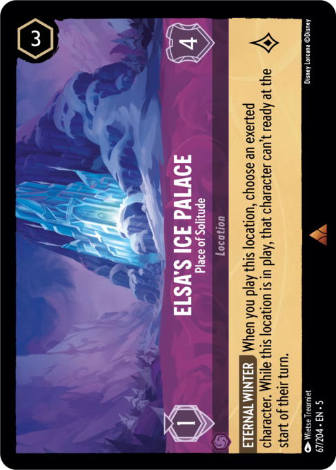 Elsa's Ice Palace - Place of Solitude Disney Lorcana card
