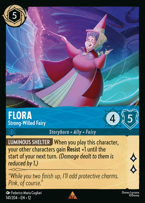 Flora - Strong-Willed Fairy Disney Lorcana card