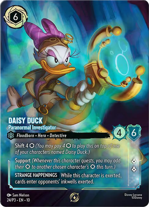 Daisy Duck - Paranormal Investigator Disney Lorcana card