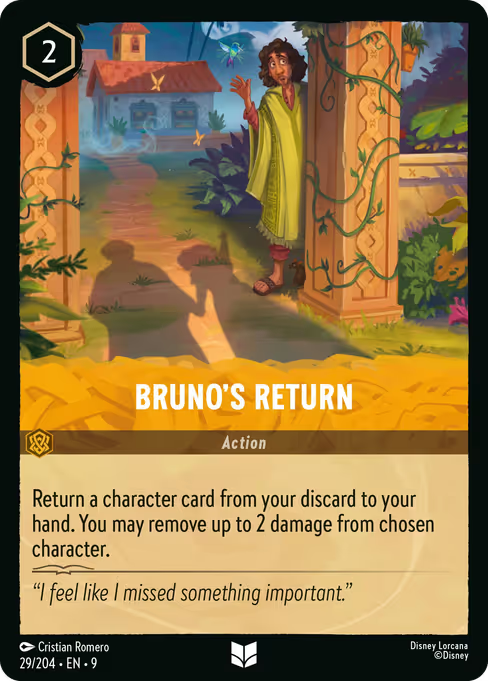 Bruno's Return Disney Lorcana card