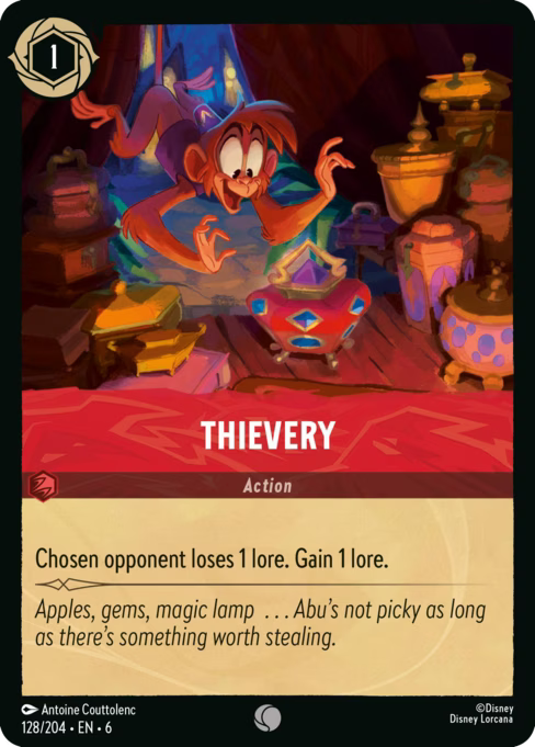 Thievery Disney Lorcana card
