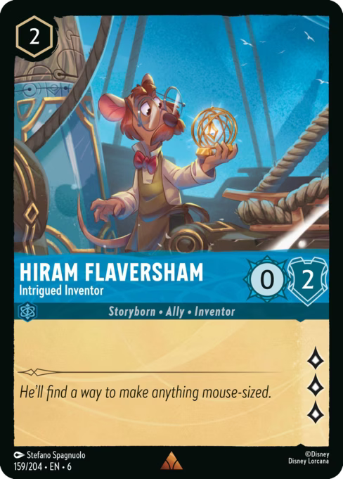 Hiram Flaversham - Intrigued Inventor Disney Lorcana card