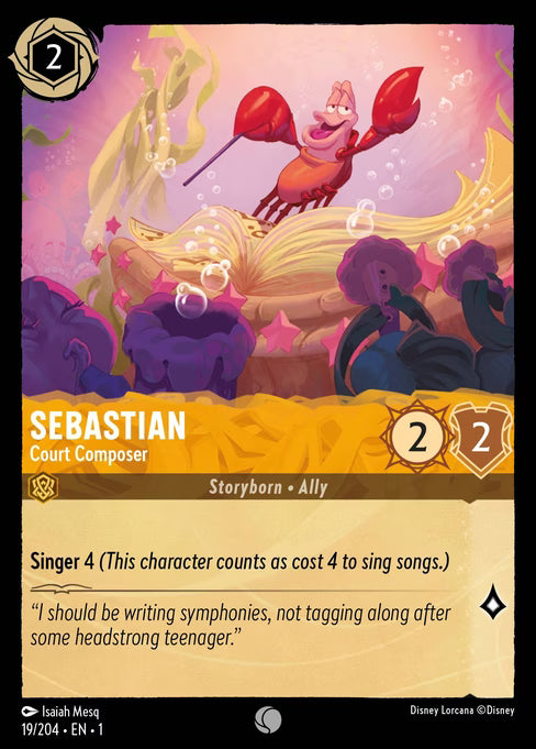 Sebastian - Court Composer Disney Lorcana card