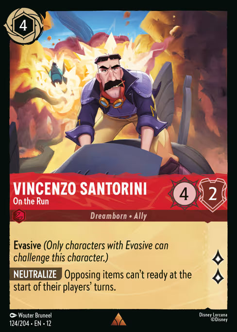 Vincenzo Santorini - On the Run Disney Lorcana card