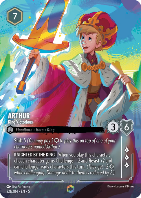 Arthur - King Victorious Disney Lorcana card