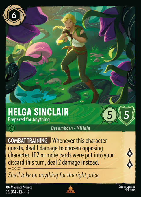 Helga Sinclair - Prepared for Anything Disney Lorcana card