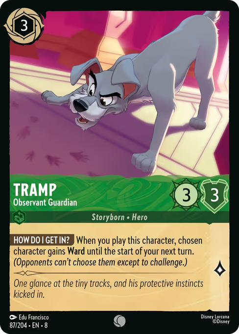 Tramp - Observant Guardian Disney Lorcana card