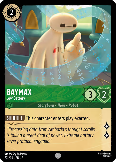 Baymax - Low Battery Disney Lorcana card