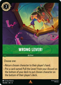 Wrong Lever! Disney Lorcana card