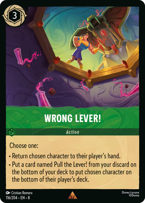 Wrong Lever! Disney Lorcana card