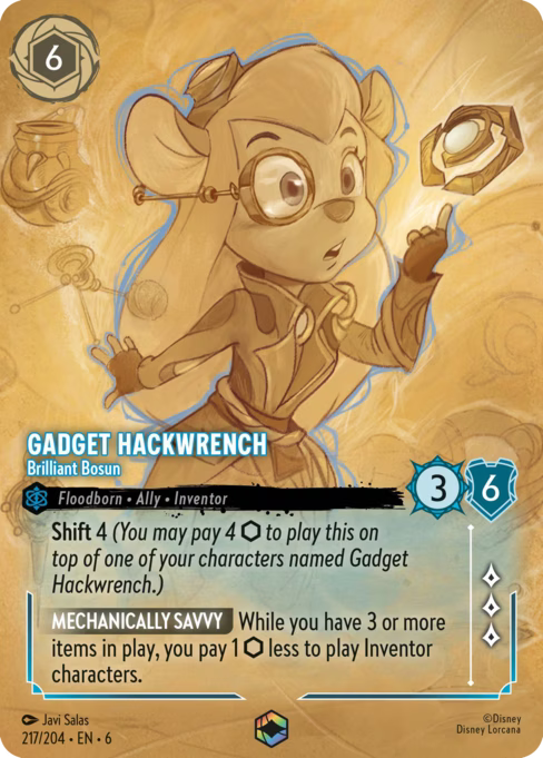 Gadget Hackwrench - Brilliant Bosun Disney Lorcana card