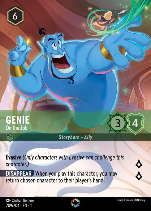 Genie - On the Job Disney Lorcana card