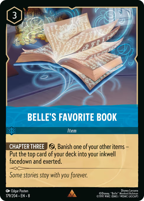 Belle's Favorite Book Disney Lorcana card