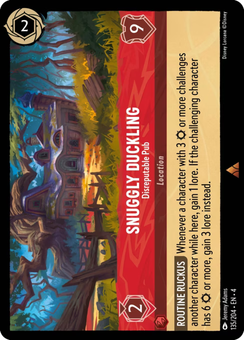 Snuggly Duckling - Disreputable Pub Disney Lorcana card