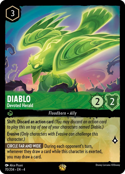Diablo - Devoted Herald Disney Lorcana card