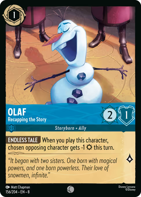 Olaf - Recapping the Story Disney Lorcana card