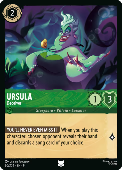 Ursula - Deceiver Disney Lorcana card