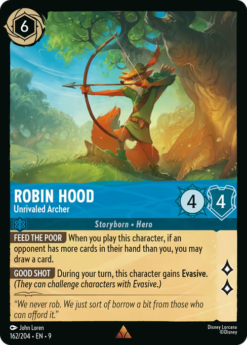 Robin Hood - Unrivaled Archer Disney Lorcana card