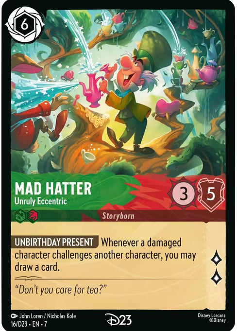 Mad Hatter - Unruly Eccentric Disney Lorcana card