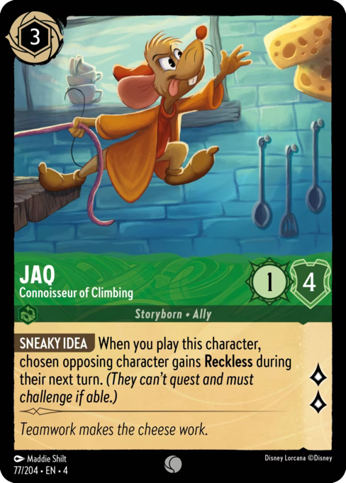 Jaq - Connoisseur of Climbing Disney Lorcana card