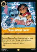 Ohana Means Family Disney Lorcana card