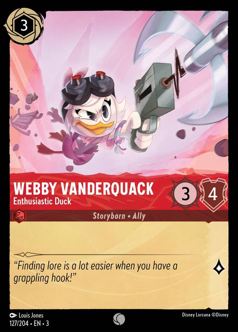 Webby Vanderquack - Enthusiastic Duck Disney Lorcana card