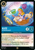 Alice - Accidentally Adrift Disney Lorcana card