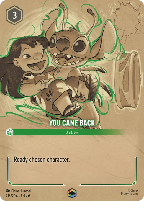 You Came Back Disney Lorcana card