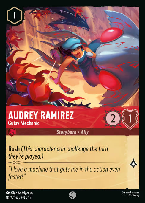 Audrey Ramirez - Gutsy Mechanic Disney Lorcana card