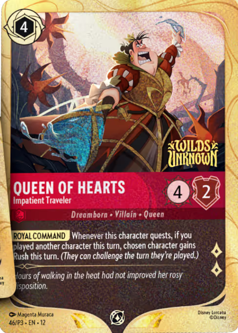Queen of Hearts - Impatient Traveler Disney Lorcana card