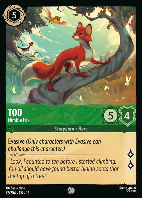 Tod - Nimble Fox Disney Lorcana card
