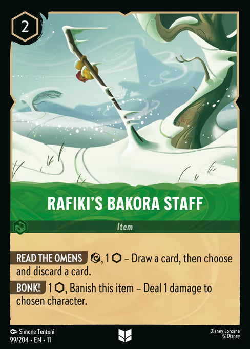 Rafiki's Bakora Staff Disney Lorcana card