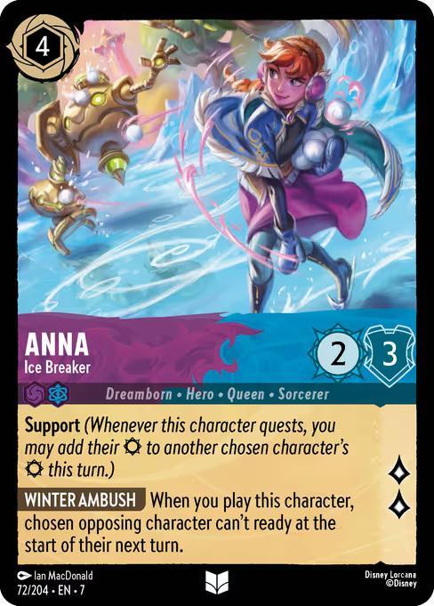Anna - Ice Breaker Disney Lorcana card